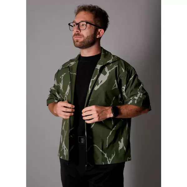  Cămașă premium pentru bărbați ALTISPORT VOJ/ALM052KOS01 KAKI 