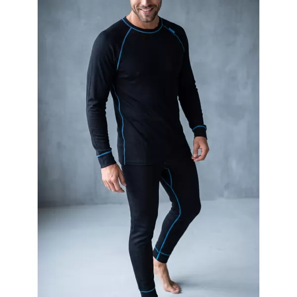  Set termic pentru bărbați ALTISPORT GAIN NEGRU/ALBASTRU 