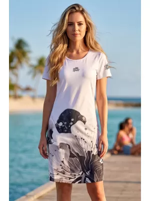 Tricou premium extins pentru femei ALTISPORT VOJ/ALW090SAT02 ALB