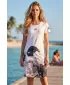 Tricou premium extins pentru femei ALTISPORT VOJ/ALW090SAT02 ALB