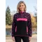 Hanorac de damă din fleece ALTISPORT GEMMY NEGRU/ROZ