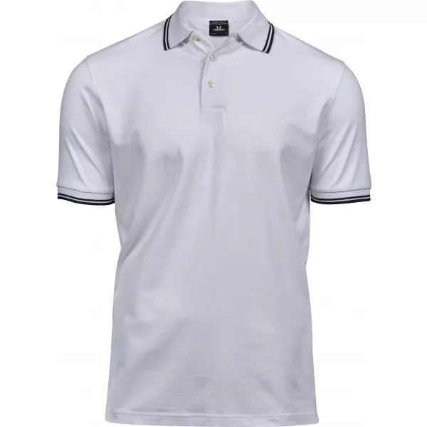  Tricou pentru bărbați TEE JAYS | TJ 1407 ALB/MARINIER 