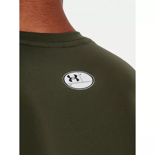  Tricou pentru bărbați UNDER ARMOUR UA HG ARMOUR COMP SS 1361518-390 VERDE 