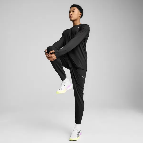  Cămaşă PUMA M RUN CLOUDPUN LONG SLEEVE 52662801 PUMA NEGRU 
