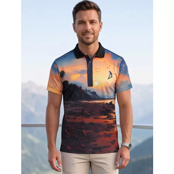  Tricou funcțional pentru bărbați cu guler premium ALTISPORT VOJ/ALM116TR05 BANCAR 