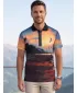 Tricou funcțional pentru bărbați cu guler premium ALTISPORT VOJ/ALM116TR05 BANCAR