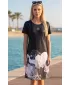 Tricou premium extins pentru femei ALTISPORT VOJ/ALW090SAT02 NEGRU