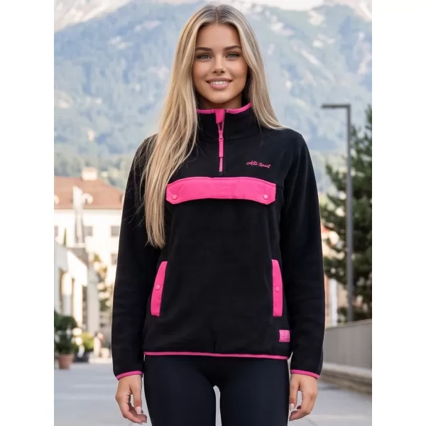  Hanorac de damă din fleece ALTISPORT GEMMY NEGRU 