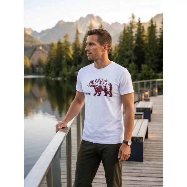  Tricou pentru bărbați cu mâneci scurte ALTISPORT ALM193129 ALB 