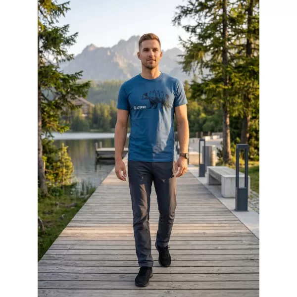  Tricou pentru bărbați cu mâneci scurte ALTISPORT ALM193129 DENIM 
