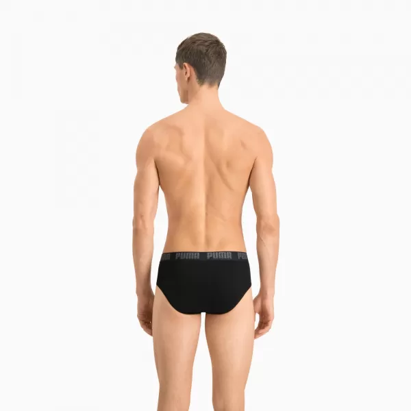  Briefuri pentru bărbați PUMA BASIC BRIEF 2P 88910006 NEGRU/NEGRU 