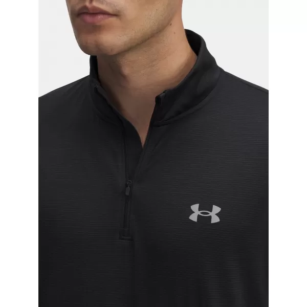  Tricou pentru bărbați UNDER ARMOUR UA LAUNCH 1/4 ZIP 6005542-001 NEGRU 