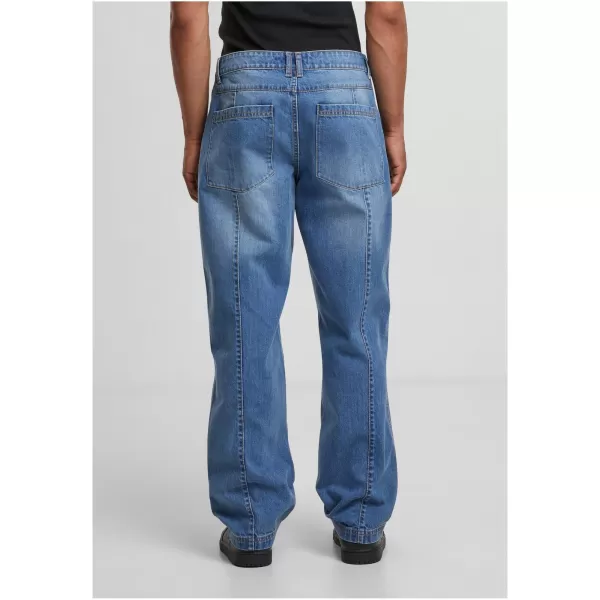  Blugi pentru bărbați URBAN CLASSICS TB7605 ALBASTRU MEDIU PROFUND SPĂLAT 
