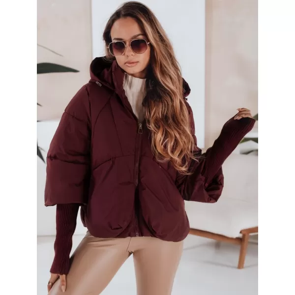  Geacă pentru doamne DSTREET TY5037 CLARET 