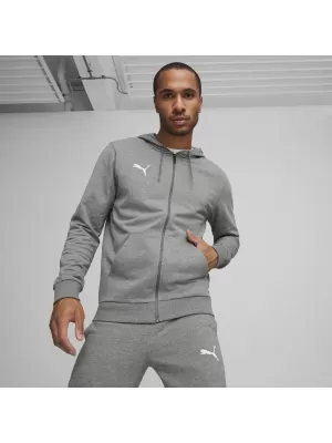 Sacou PUMA TEAMGOAL CASUALS HOODED JACK 658595_33 HEATHER GRI MEDIU/ALB