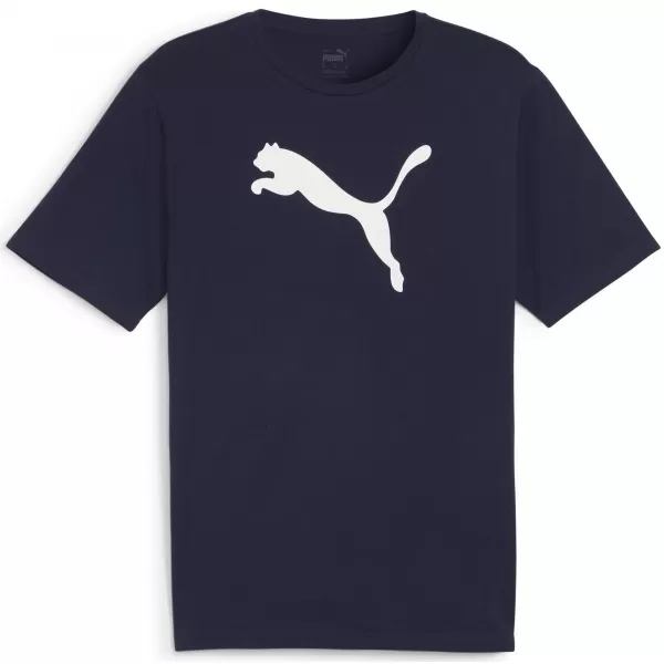 Jersey pentru bărbați PUMA TEAMRISE LOGO JERSEY COTTON 658705_06 PUMA NAVY/PUMA WHITE 