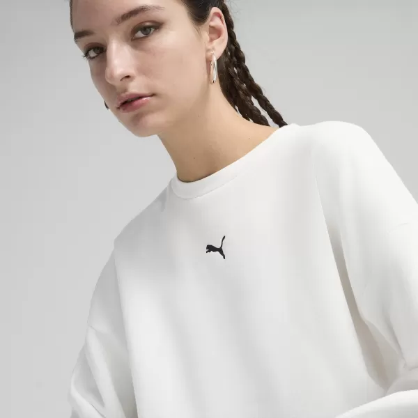  Hanorac de dama PUMA ESS OVERSIZED CREW FL 68540002 PUMA ALB 