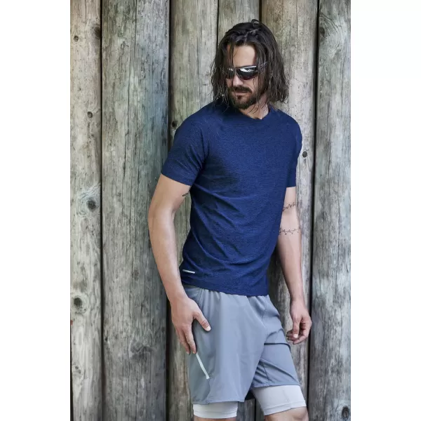  Tricou pentru bărbați TEE JAYS | TJ 7020 MELANGE GRI 