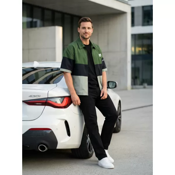  Cămașă premium pentru bărbați ALTISPORT VOJ/ALM051KOS01 KAKI 