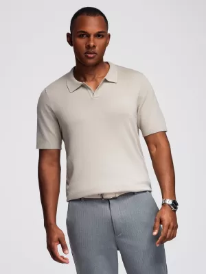 Tricou pentru bărbați OMBRE OM-POSS-0159 GRI DESCHIS