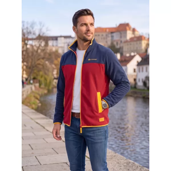  Hanorac pentru bărbați din fleece ALTISPORT GAMEL BURGUNDIA 