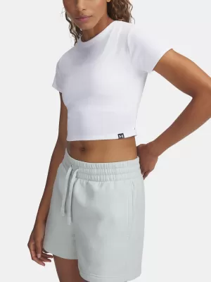 Tricou pentru femei UNDER ARMOUR UA RIVAL RIB BABY TEE 6000264-100 ALB