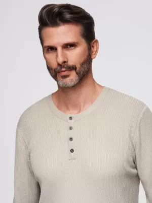 Pulover pentru bărbați OMBRE OM-SWSW-0182 BEJ