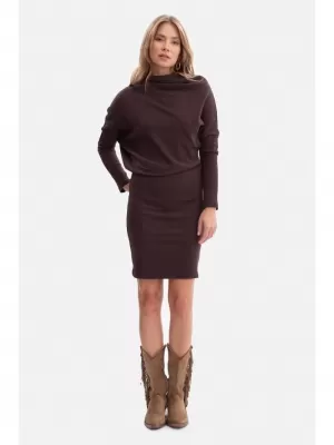 Rochie BEWEAR B309 CIOCOLATA NEAGRA