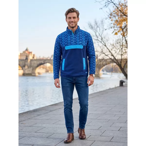  Hanorac pentru bărbați din fleece ALTISPORT GARM ALBASTRU 