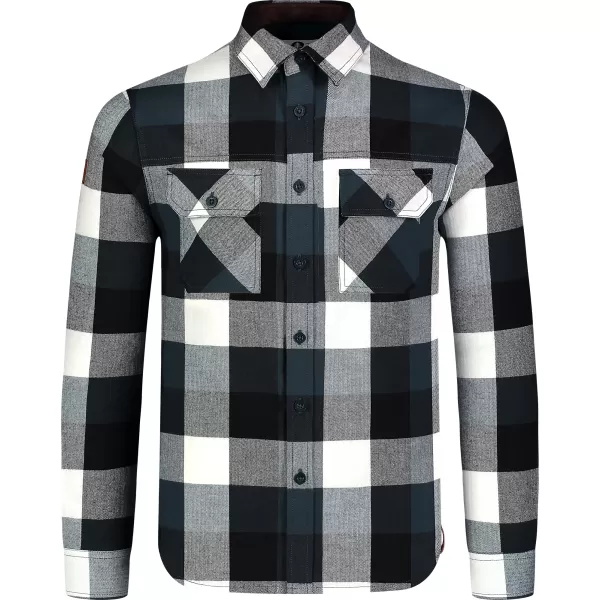  Cămașă de flanelă NORDBLANC QUANTUM NBSSM8243 GRI/VERDE 