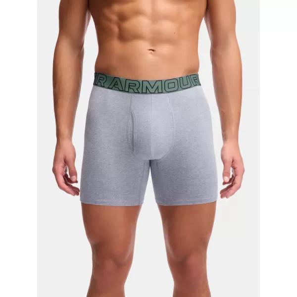  Boxeri pentru bărbați UNDER ARMOUR M UA PERF COTTON (3KS) 1383889-035 ALBASTRU JASP 