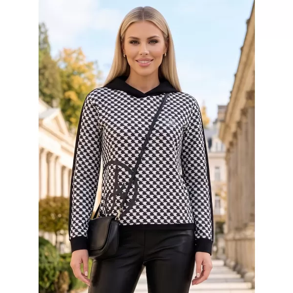  Hanorac de dama ALTISPORT GILL NEGRU/ALB 