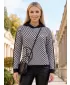 Hanorac de dama ALTISPORT GILL NEGRU/ALB