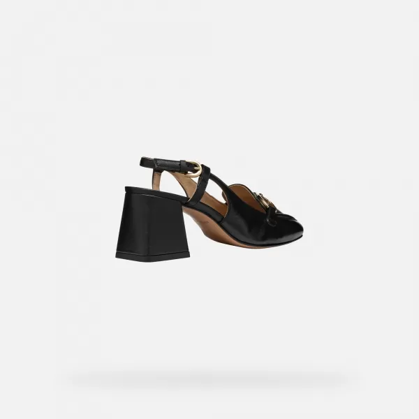  Pantofi de dama cu toc GEOX CORONILLA NEGRU 