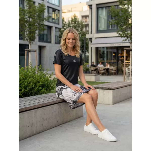  Tricou premium extins pentru femei ALTISPORT VOJ/ALW090SAT02 NEGRU 