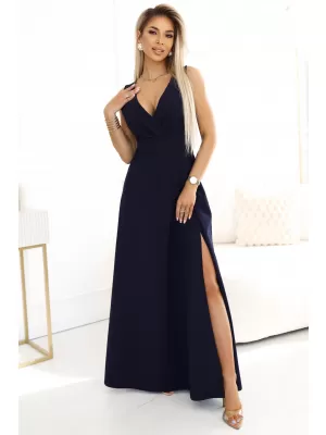 Rochie NUMOCO 634-1 ALBASTRU ÎNCHIS