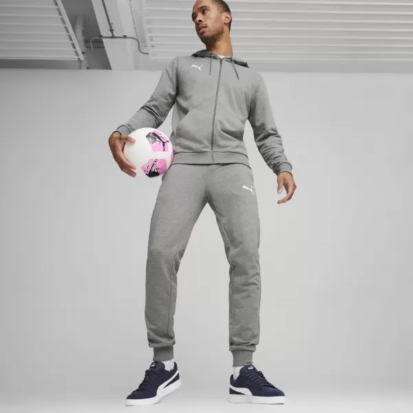  Sacou PUMA TEAMGOAL CASUALS HOODED JACK 658595_33 HEATHER GRI MEDIU/ALB 