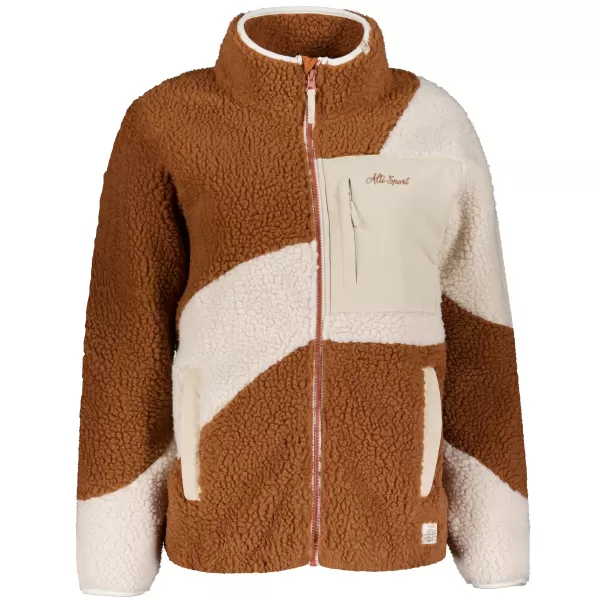  Hanorac de damă din fleece ALTISPORT GERI BEJ/MARO 