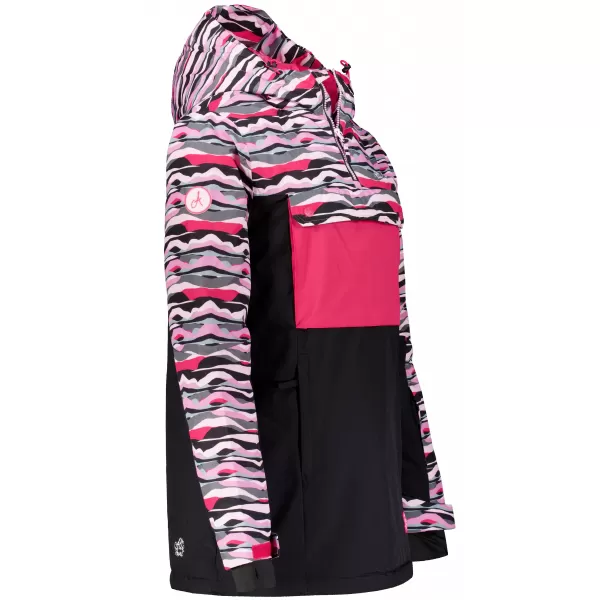  Geaca de iarna dama ALTISPORT GANICE NEGRU/ROZ 