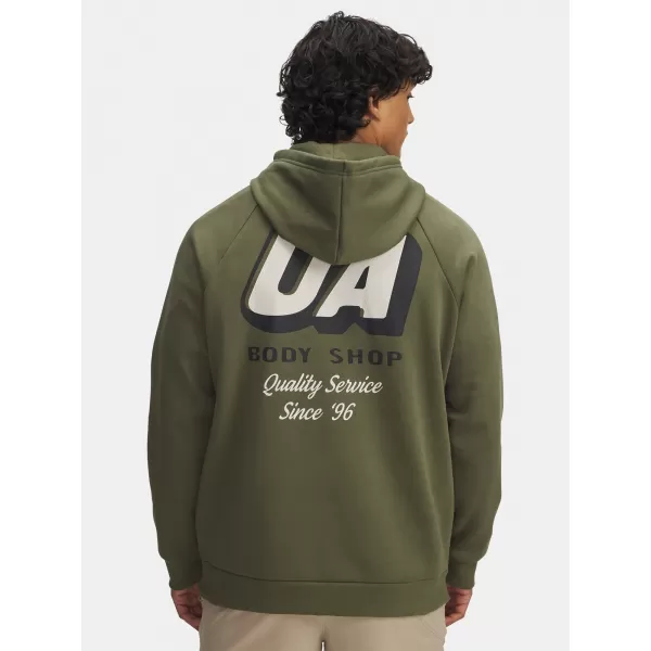  Hanorac pentru bărbați UNDER ARMOUR UA RIVAL FLEECE HBR LOGO HD 6003955-390 VERDE 