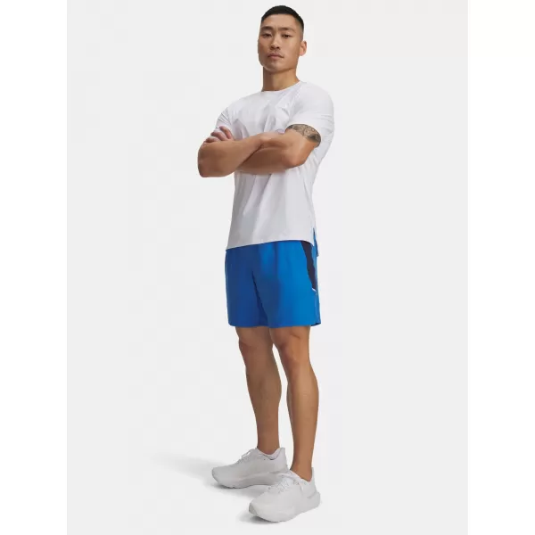  Pantaloni scurți pentru bărbați UNDER ARMOUR UA LAUNCH PRO 2N1 7 SHORTS ALBASTRU 