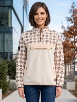 Hanorac de damă din fleece ALTISPORT GEMMY BEJ
