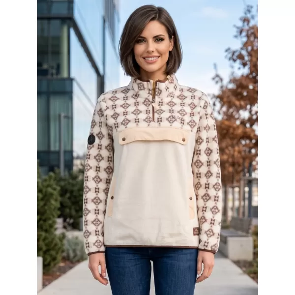  Hanorac de damă din fleece ALTISPORT GEMMY BEJ 