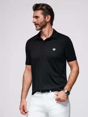 Mens t -thirt cu guler OMBRE OM-POSS-0150 NEGRU