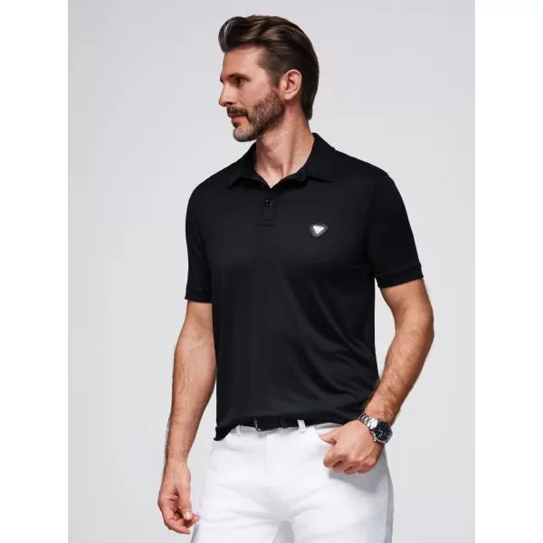  Mens t -thirt cu guler OMBRE OM-POSS-0150 NEGRU 