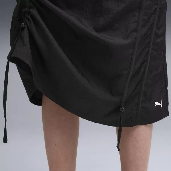  Fusta doamnelor PUMA DARE TO WOVEN MIDI SKIRT 63215001 PUMA NEGRU 