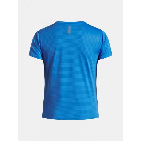  Tricou pentru femei UNDER ARMOUR UA LAUNCH SHORTSLEEVE 1382434-402 ALBASTRU 