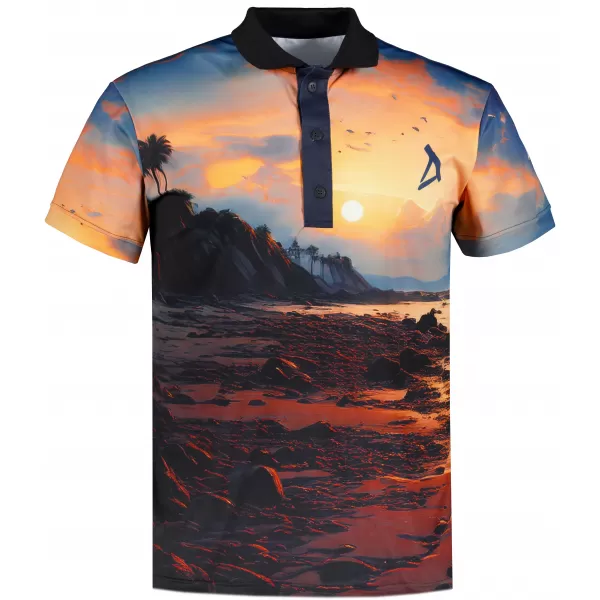  Tricou funcțional pentru bărbați cu guler premium ALTISPORT VOJ/ALM116TR05 BANCAR 