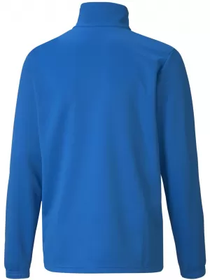 T -thirt PUMA TEAMRISE 1/4 ZIP TOP JR 657395_02 LIMONADĂ ALBASTRĂ ELECTRICĂ