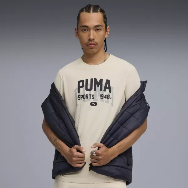  Cămaşă PUMA GRAPHIC VARSITY TEE 68803587 ZĂPADĂ ALPINĂ 